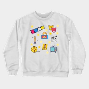 Actor Vision Board Pattern Print Crewneck Sweatshirt